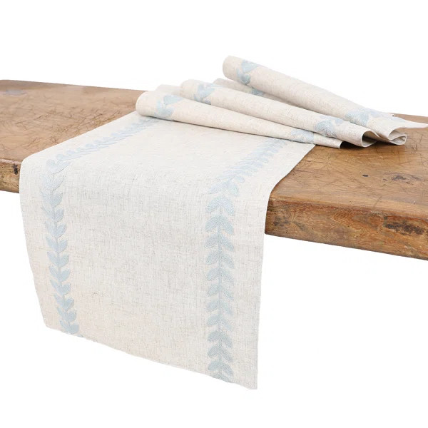 Truesdale Floral Rectangular Table Runner, White | Wayfair North America