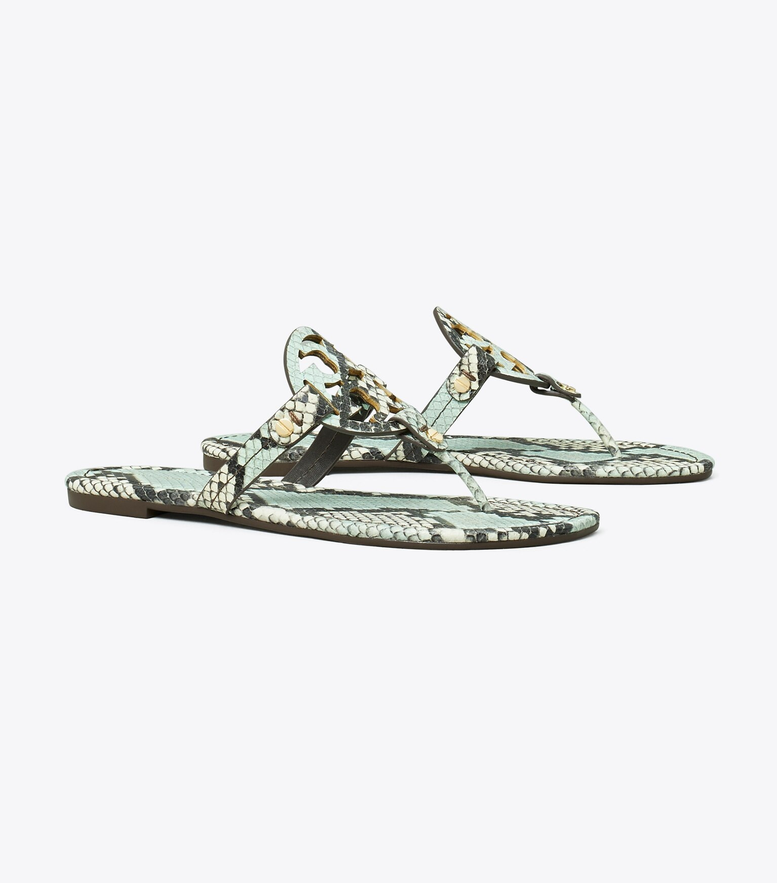 Miller Snake-Embossed Leather Sandal: Women's Designer Sandals | Tory Burch | Tory Burch (US)