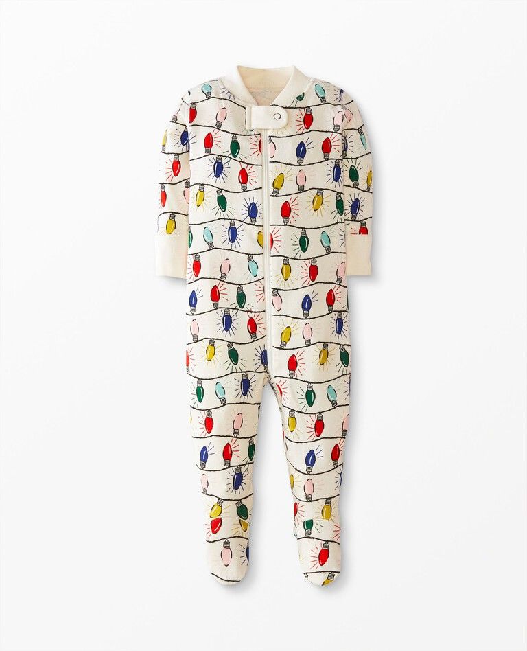 Baby Holiday Print Zip Footed Sleeper | Hanna Andersson