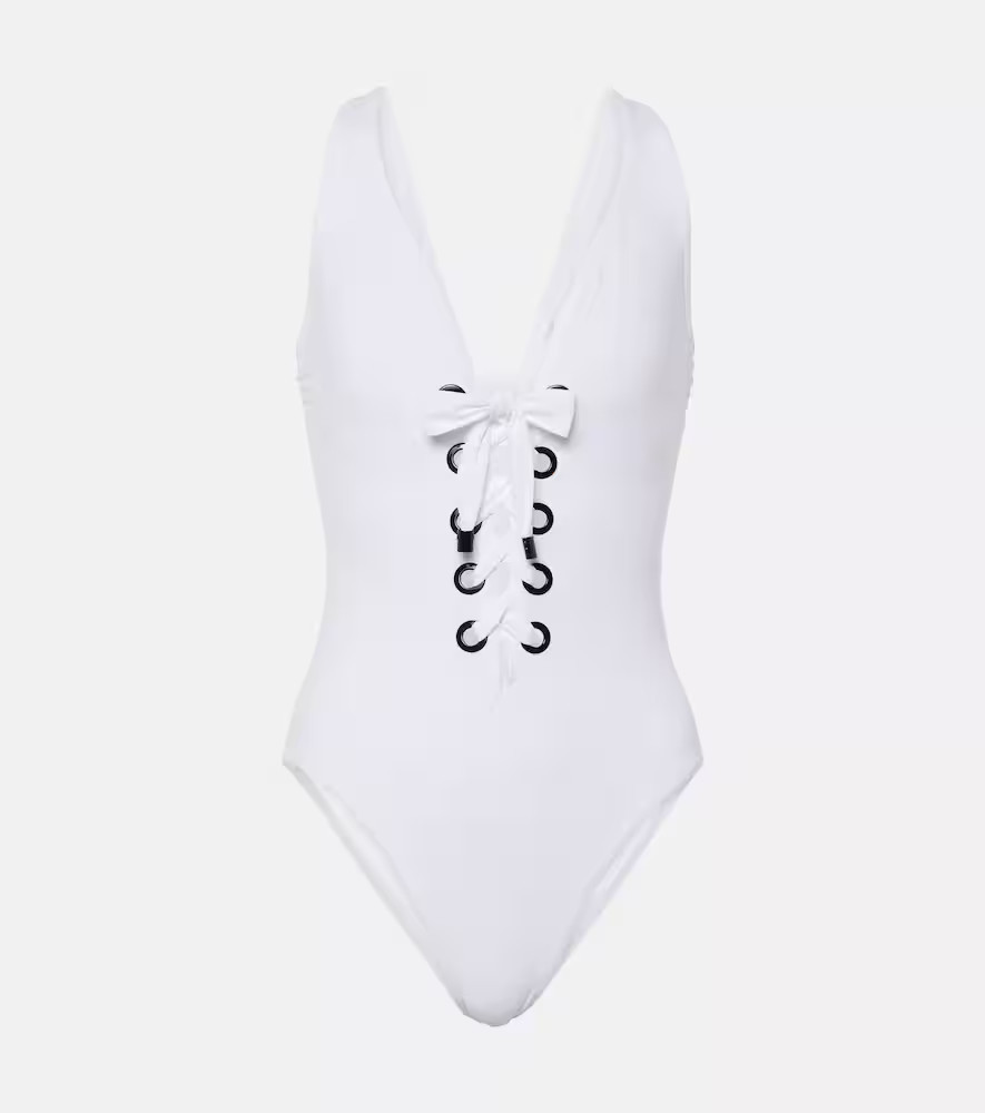 Karla Colletto Lucy lace-up swimsuit | Mytheresa (US/CA)