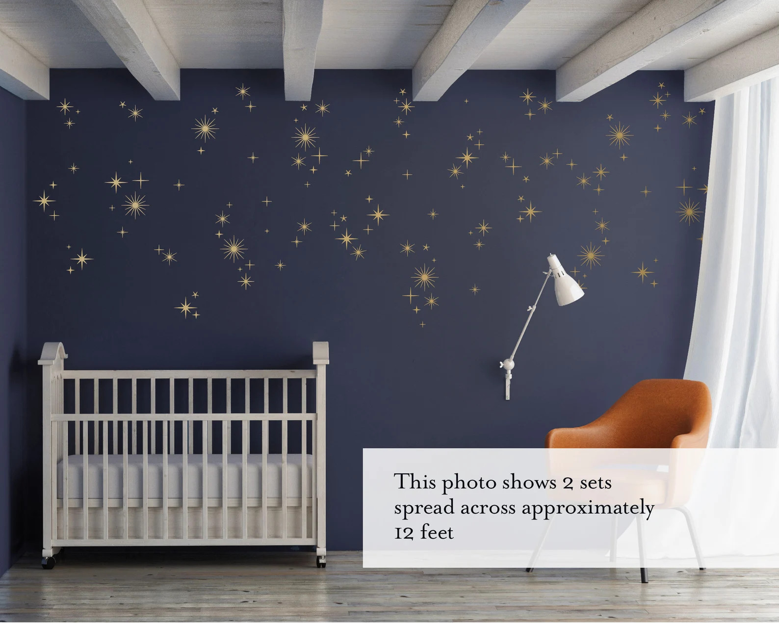 Sparkly Starburst Vinyl Wall Decals, Mid Century Modern, 1950s Atomic Age Style, Kitsch Gold Spar... | Etsy (US)