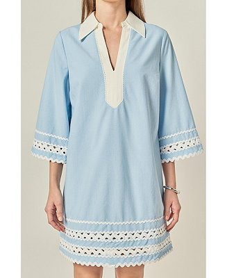 Women's Color Block Shirt Mini Dress | Macy's