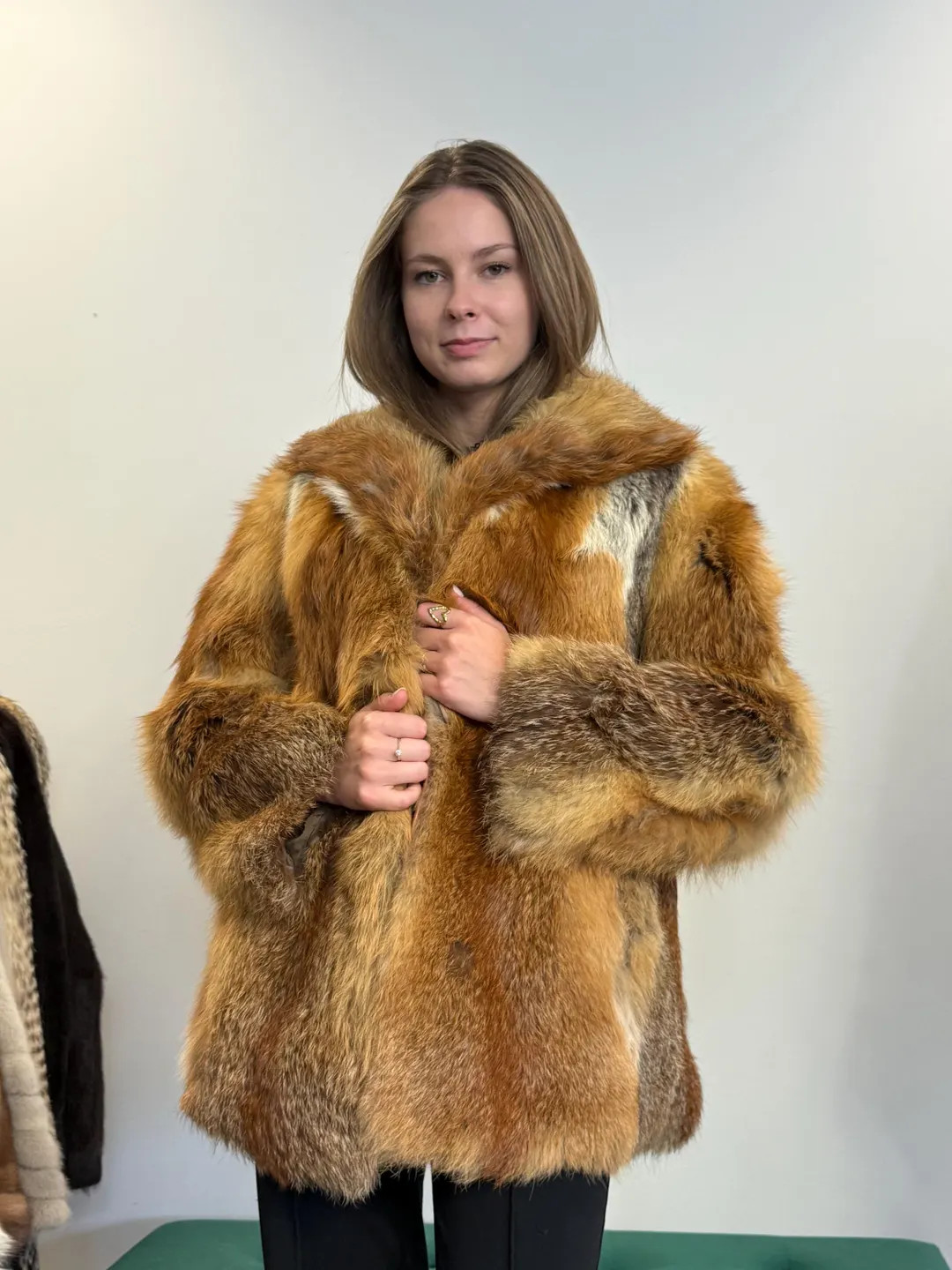 Red Fox Fur Jacket, Medium Size, Red Fox Jacket, Real Fox Fur Coat, Vintage Fur Jacket, Red Fox C... | Etsy (US)