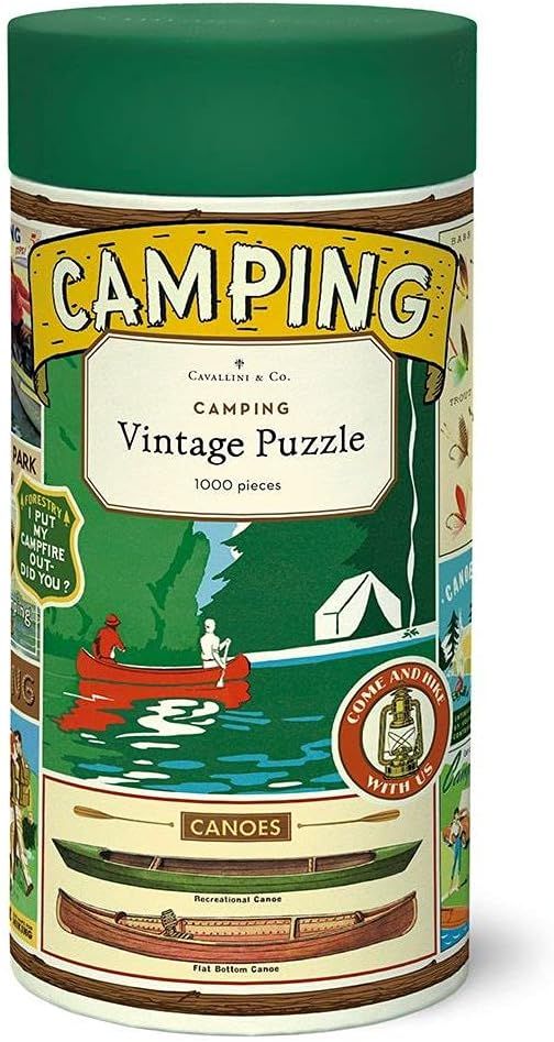 Amazon.com: Cavallini 1000 Piece Puzzle, Camping (PZL/Camp) : Toys & Games | Amazon (US)