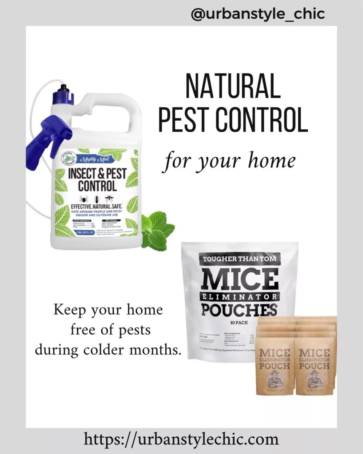  10 Pack Natural Mouse Repellent Pouches Peppermint