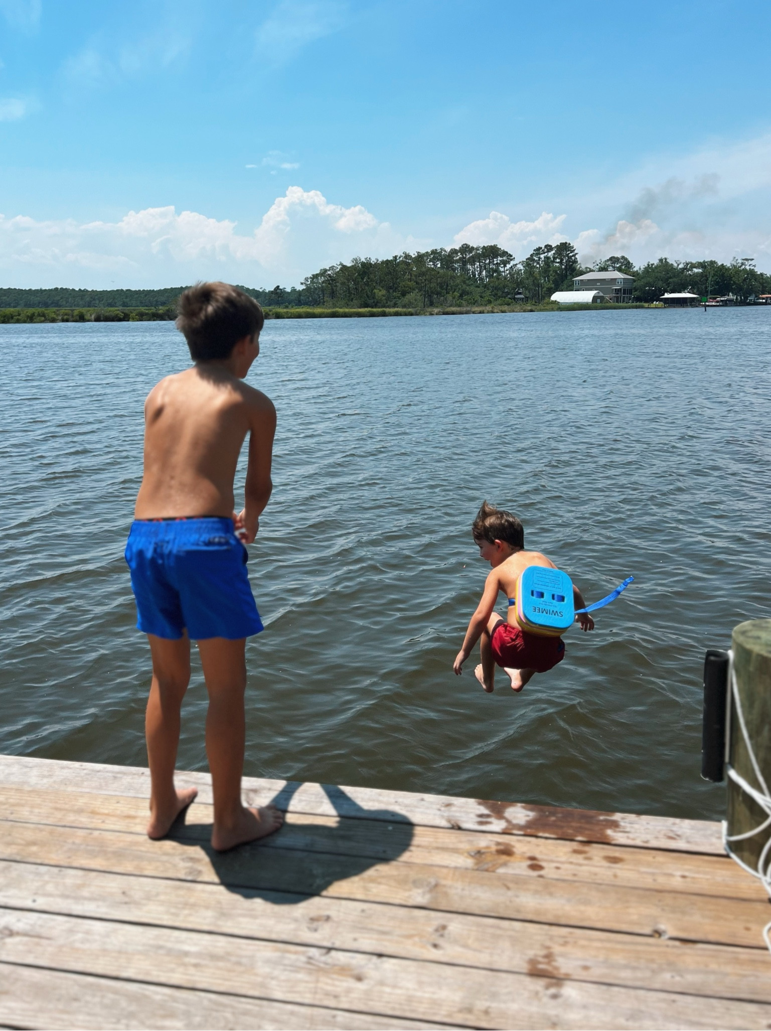 The perfect swimmie for those kids who are close to swimming on their own and like full range of arm motion while in the water! 

We’ve always had puddle jumpers but when I saw how hard it was for my oldest to learn how to swim after wearing one for years I really wanted a better alternative for Hampton. I love this the most because Hampton will wear it for hours while playing around the water and doesn’t mind it at all because his arms are free! 

#LTKSeasonal #LTKSwim #LTKKids