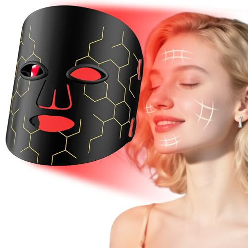 Red Light Therapy for Face 8 Modes, 630nm & 850nm Infrared LED Face Mask Light Therapy with 2600mAh Timer Remote, Red Light Therapy Mask for Home Use Anti-Aging & Skin Care | Amazon (US)