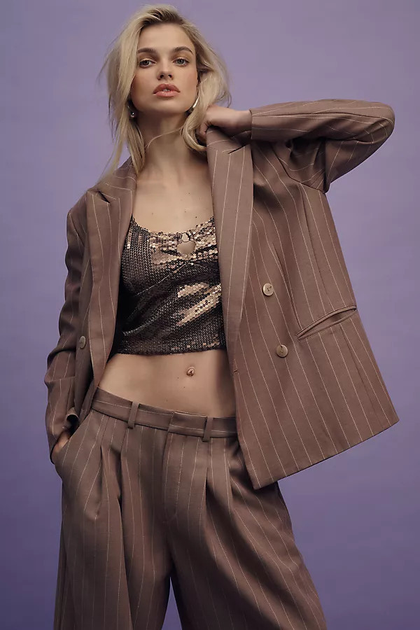 Oversized Double-Breasted Blazer Jacket | Anthropologie (US)