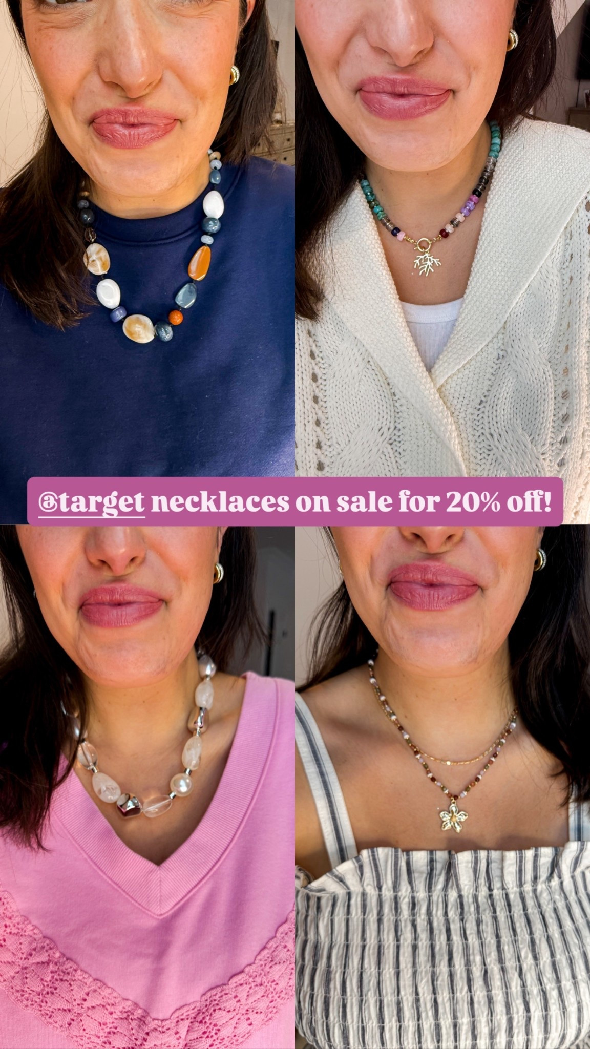 Target necklaces 20% off

#LTKSaleAlert
