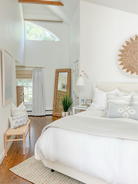 My large seagrass floor mirror is more than 60% off right now, with free shipping!
- 
home decor, coastal decor, beach house decor, beach decor, beach style, coastal home, coastal home decor, coastal decorating, coastal interiors, coastal house decor, beach style, neutral home decor, neutral home, natural home decor, primary bedroom decor, master bedroom decor, coastal primary bedroom, coastal master bedroom, neutral master bedroom, neutral primary bedroom, woven floor mirror, coastal floor mirrors, white bedding, wall sconces, white nightstands, pottery barn dresser, bedroom bench, serena & lily pillows, wall decor, wall baskets, decor for over bed, woven shades, neutral rugs, bedroom rugs, upholstered bed, pillow styling, coastal bedding, neutral bedding, natural wood dresser

#LTKsalealert #LTKhome