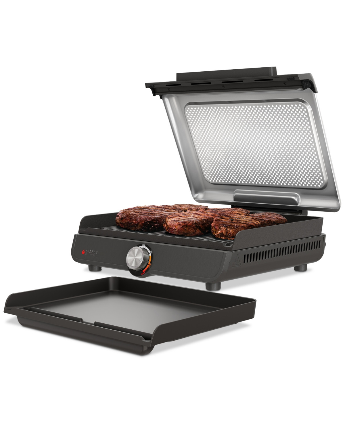 Ninja Sizzle Smokeless Indoor Grill & Griddle GR101 - Black Stainless | Macy's