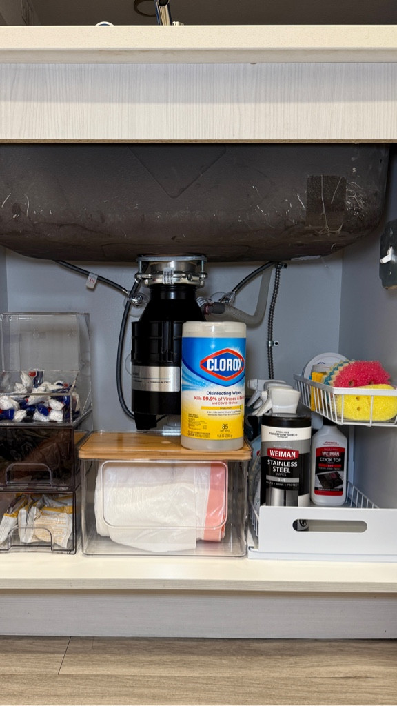 kitchen under sink organization 
#homeorganization #kitchenorganization
#cabinetorganization #amazonfinds #organization 

#LTKFindsUnder50 #LTKHome