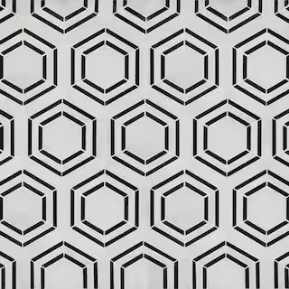 Georama Nero 13 in. x 11 in. x 10 mm Polished Marble Mosaic Tile (9.9 sq. ft. / case) | The Home Depot