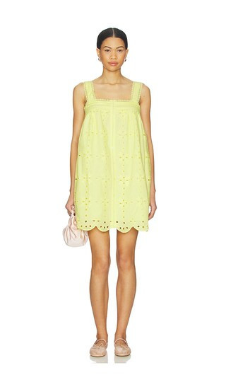 Line & Dot Marga Mini Dress in Yellow. - size XS | Revolve Clothing (Global)
