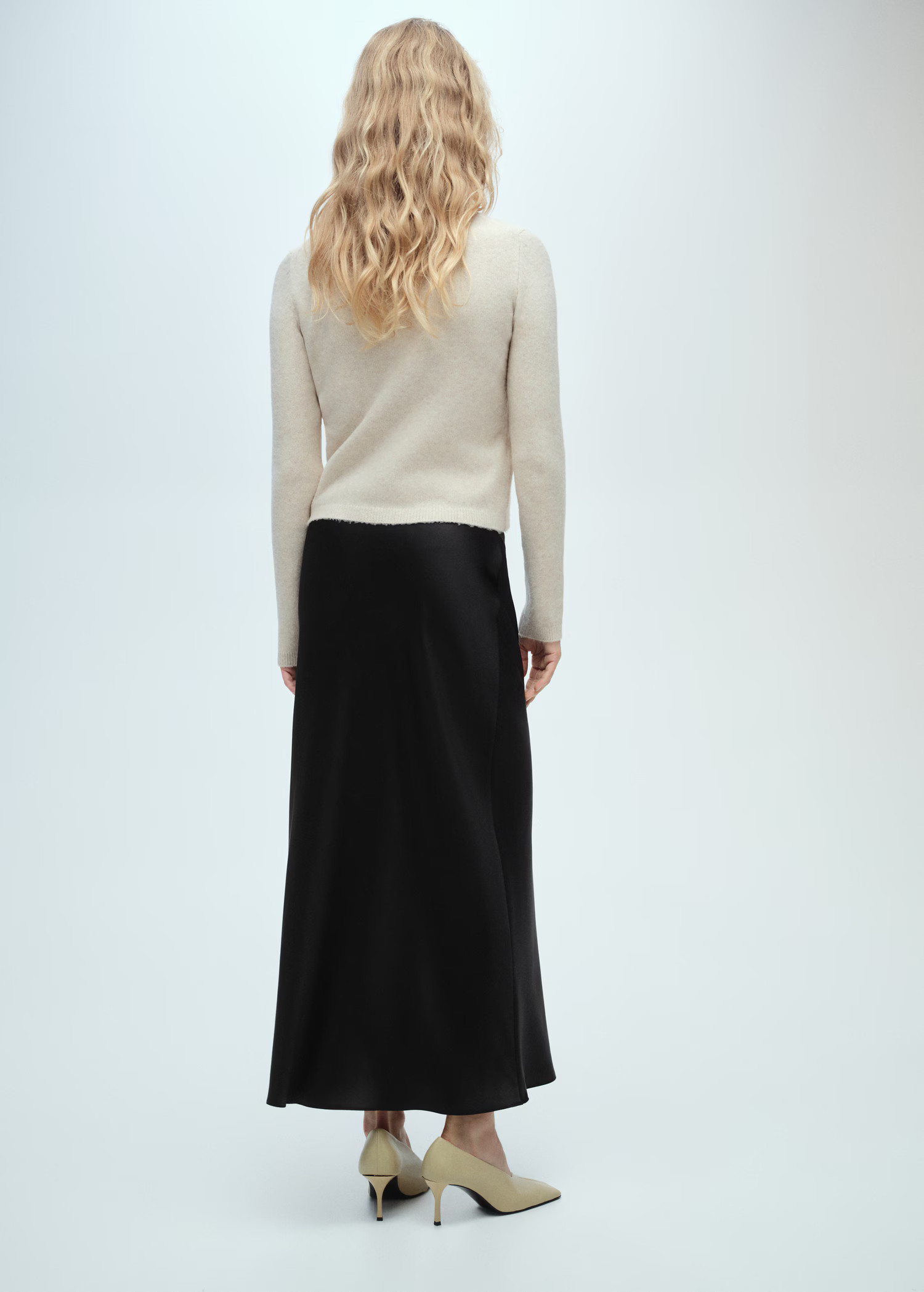 Midi satin skirt - Women | MANGO United Kingdom | MANGO (UK)