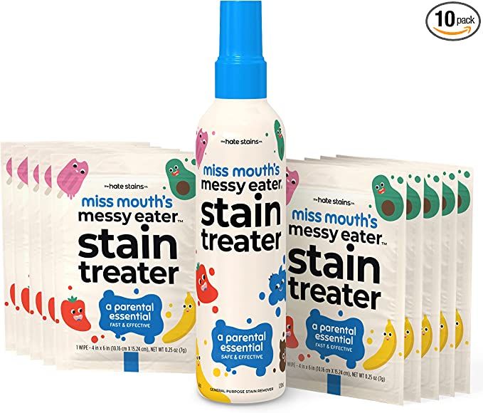 HATE STAINS CO Stain Remover for Clothes - 4oz Spray & 10 Wipes - Newborn & Baby Essentials - Mis... | Amazon (US)
