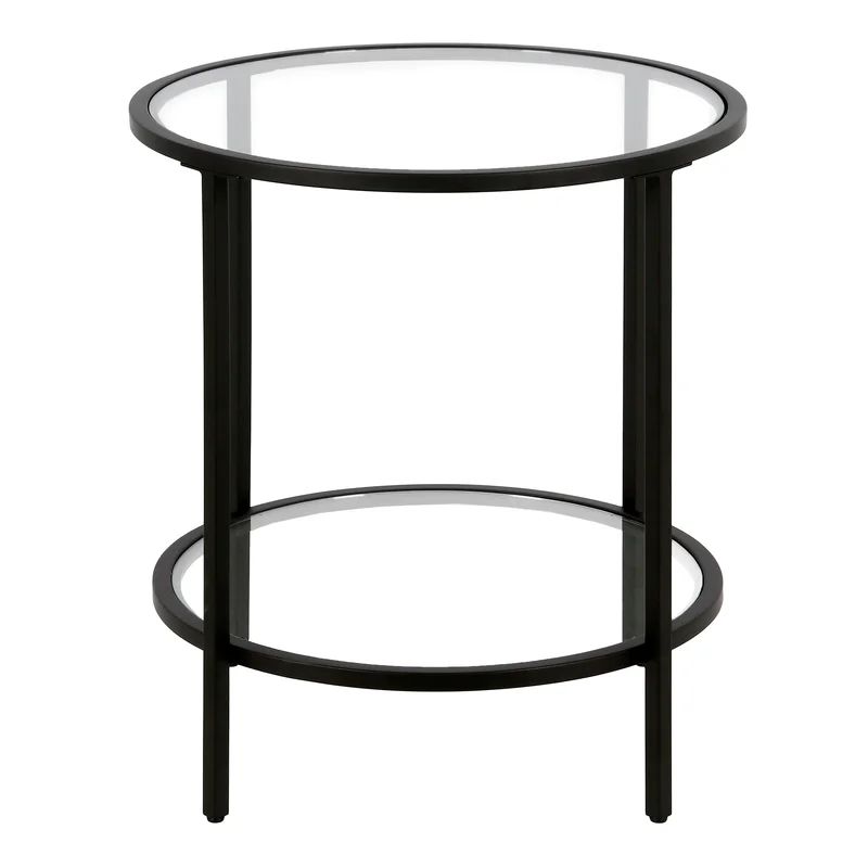 Ceinna Glass End Table with Storage | Wayfair North America