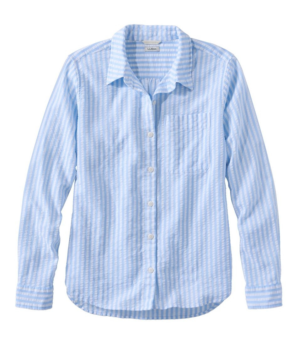 Women's Bean's Seacoast Seersucker Big Shirt | Shirts & Button-Downs at L.L.Bean | L.L. Bean