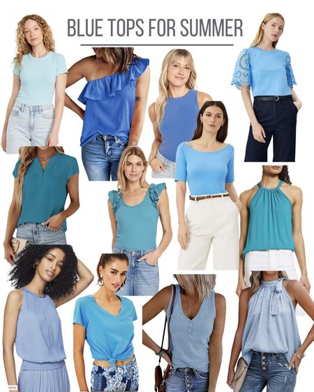 This is the time of year when all the blue tops come out to play!

It seems that they are so many more shades of blue to wear during the summer. From turquoise to pastel, to all the colors of the Mediterranean, there is a shade for everyone! 

#LTKFindsUnder100 #LTKStyleTip #LTKSeasonal