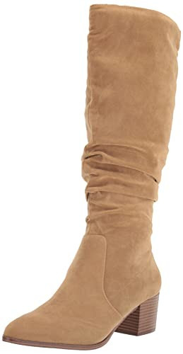 Amazon Essentials Women's Tall Block Heel Boots, Tan, 13 | Amazon (US)
