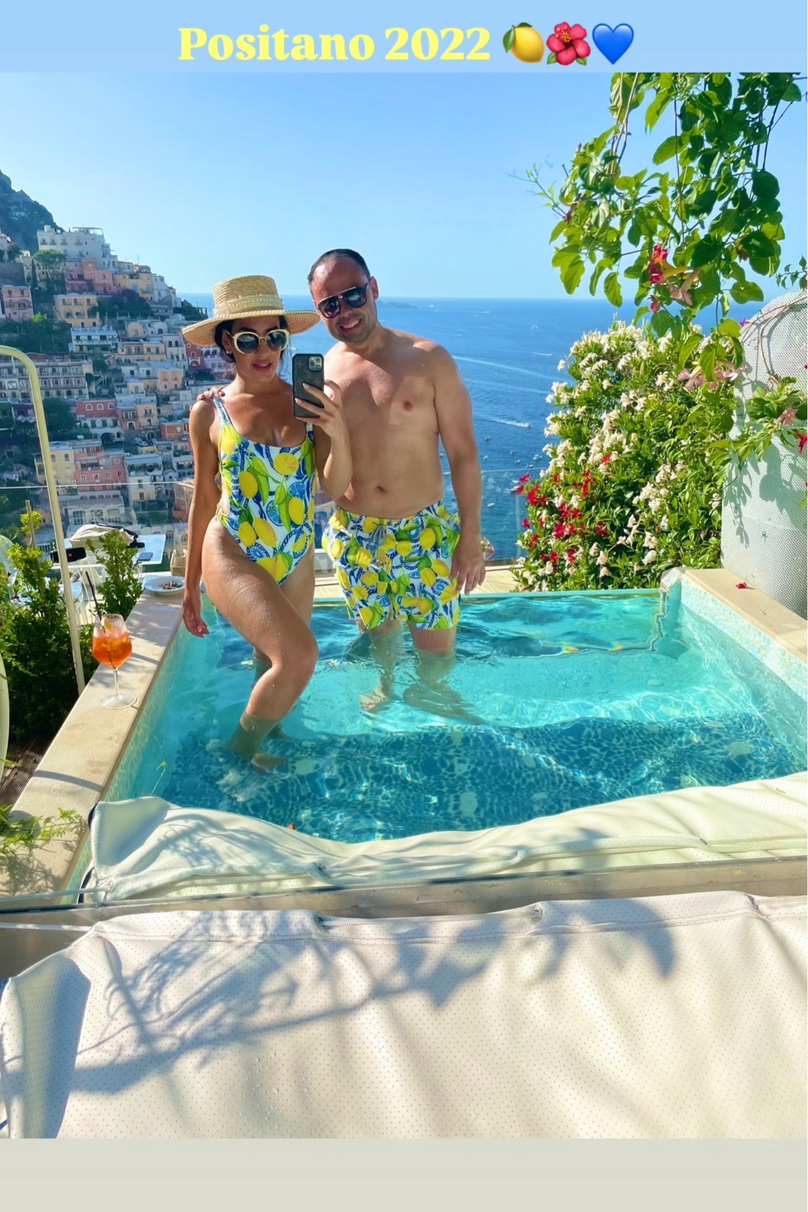 Matching couples swim pairing in Positano 🇮🇹🍹

#LTKMens #LTKTravel #LTKSwim