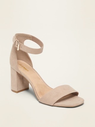 Faux-Suede High-Heel Sandals for Women | Old Navy (US)