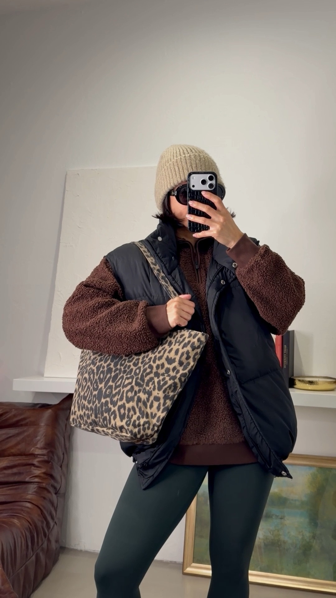 Recent Amazon Black Friday finds! Leopard print tote under $20 and black puffer vest under $15!! Wearing size M for oversized fit.

#LTKootd #LTKPetite #LTKFindsUnder50