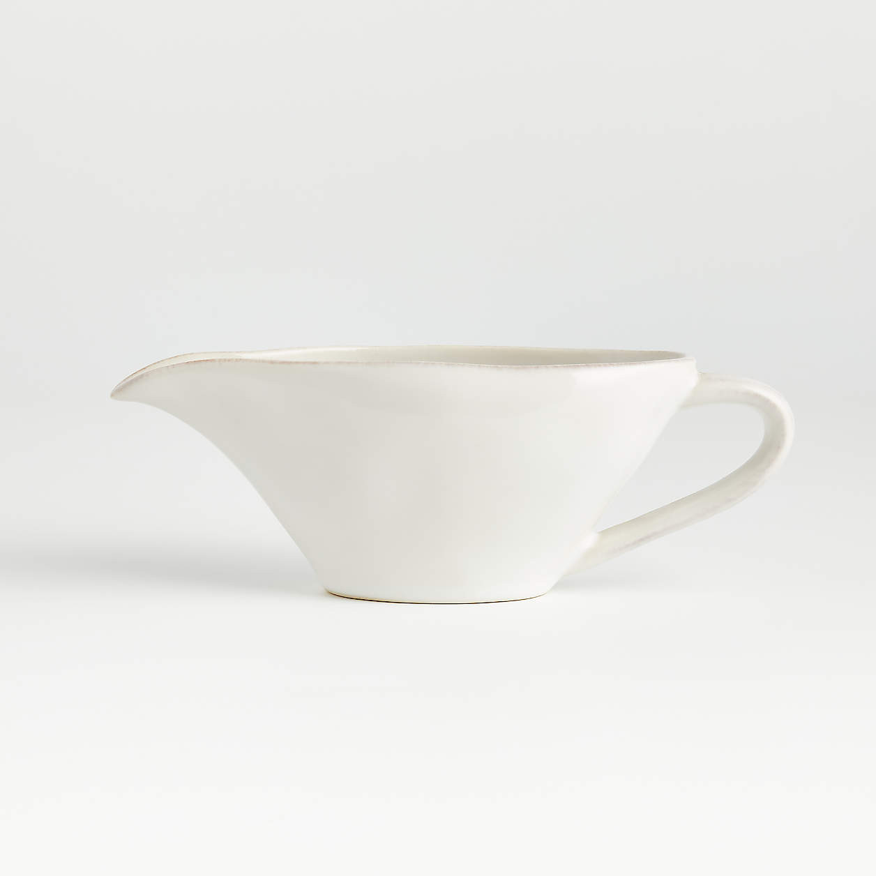 Marin White Stoneware Gravy Boat + Reviews | Crate & Barrel | Crate & Barrel
