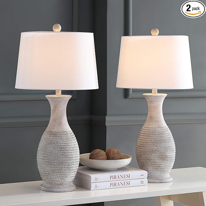 SAFAVIEH Lighting Collection Bentlee Rustic Grey 30-inch Bedroom Living Room Home Office Desk Nig... | Amazon (US)