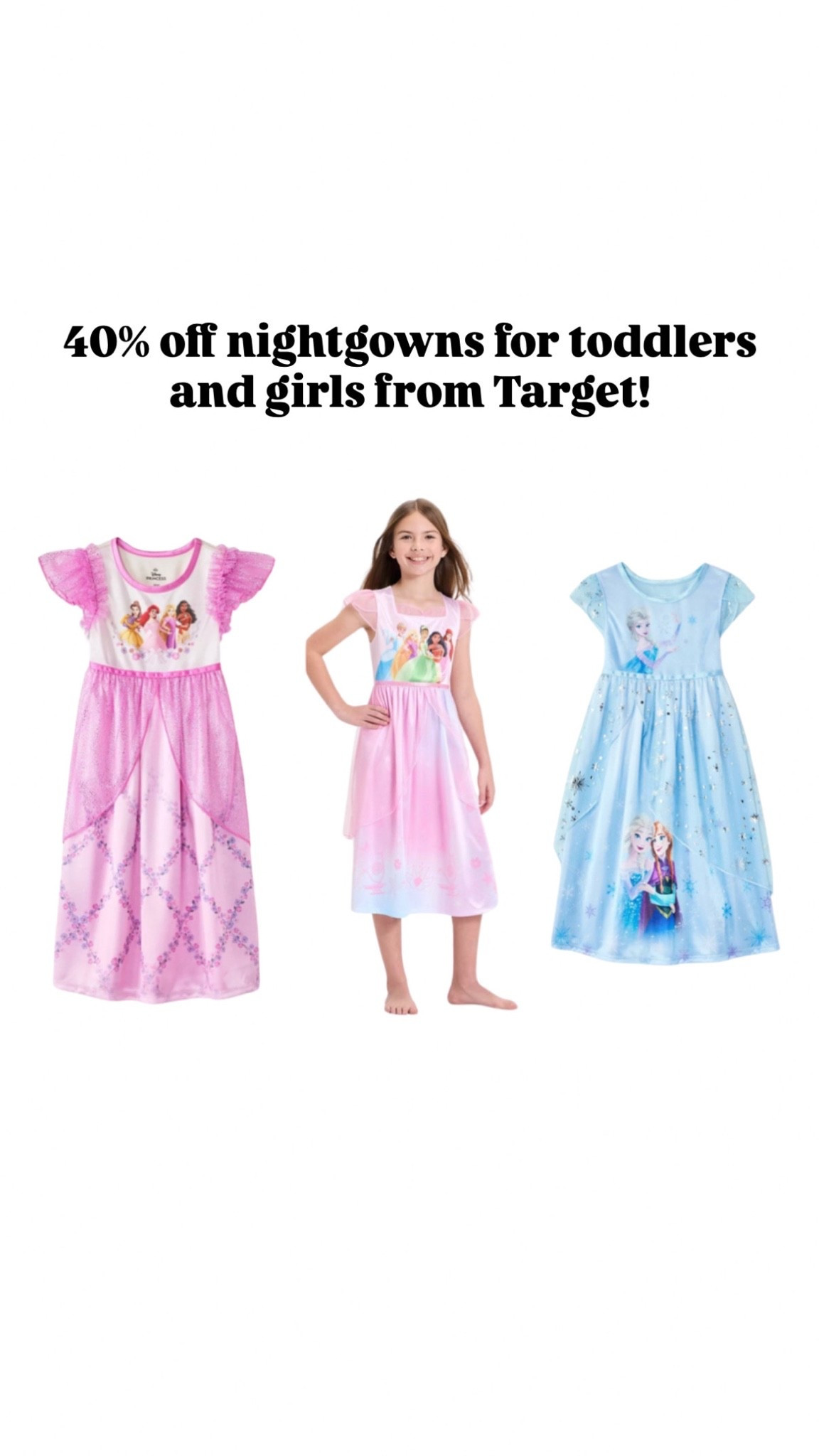 40% off nightgowns for toddlers and girls irom Target!