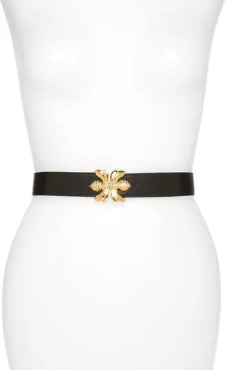 Double Bee Clasp Leather Belt | Nordstrom