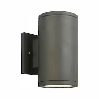 Home Decorators Collection Rodham 8 in. Black LED Outdoor Wall Lantern Sconce IZC1691L-2 - The Ho... | The Home Depot