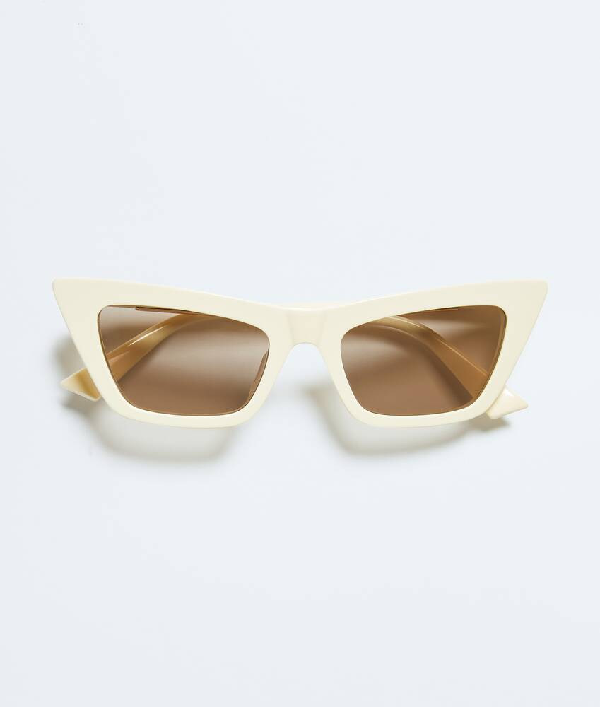 Snap Cat Eye Sunglasses in Beige/brown | Bottega Veneta US | Bottega Veneta