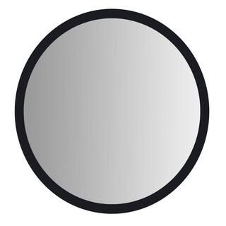 The Urban Port Medium Round Black Mirror (27.5 in. H x 27.5 in. W) | The Home Depot