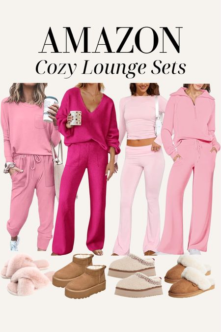 Amazon pink loungewear sets! Valentine’s Day outfit, cozy Vday outfit 

#LTKSeasonal #LTKstyletip #LTKfindsunder50