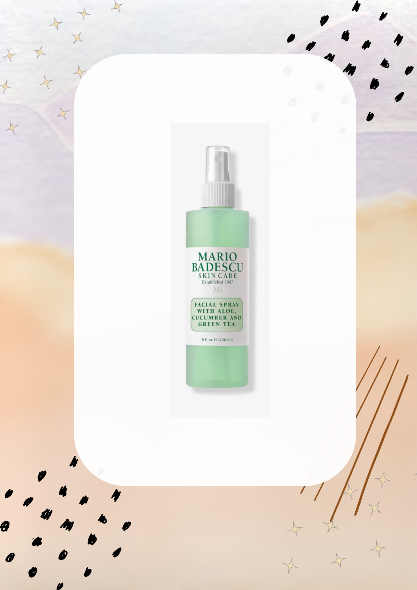 Facial Spray with aloe, cucumber and green tea

#LTKbeauty #LTKBeautySale
