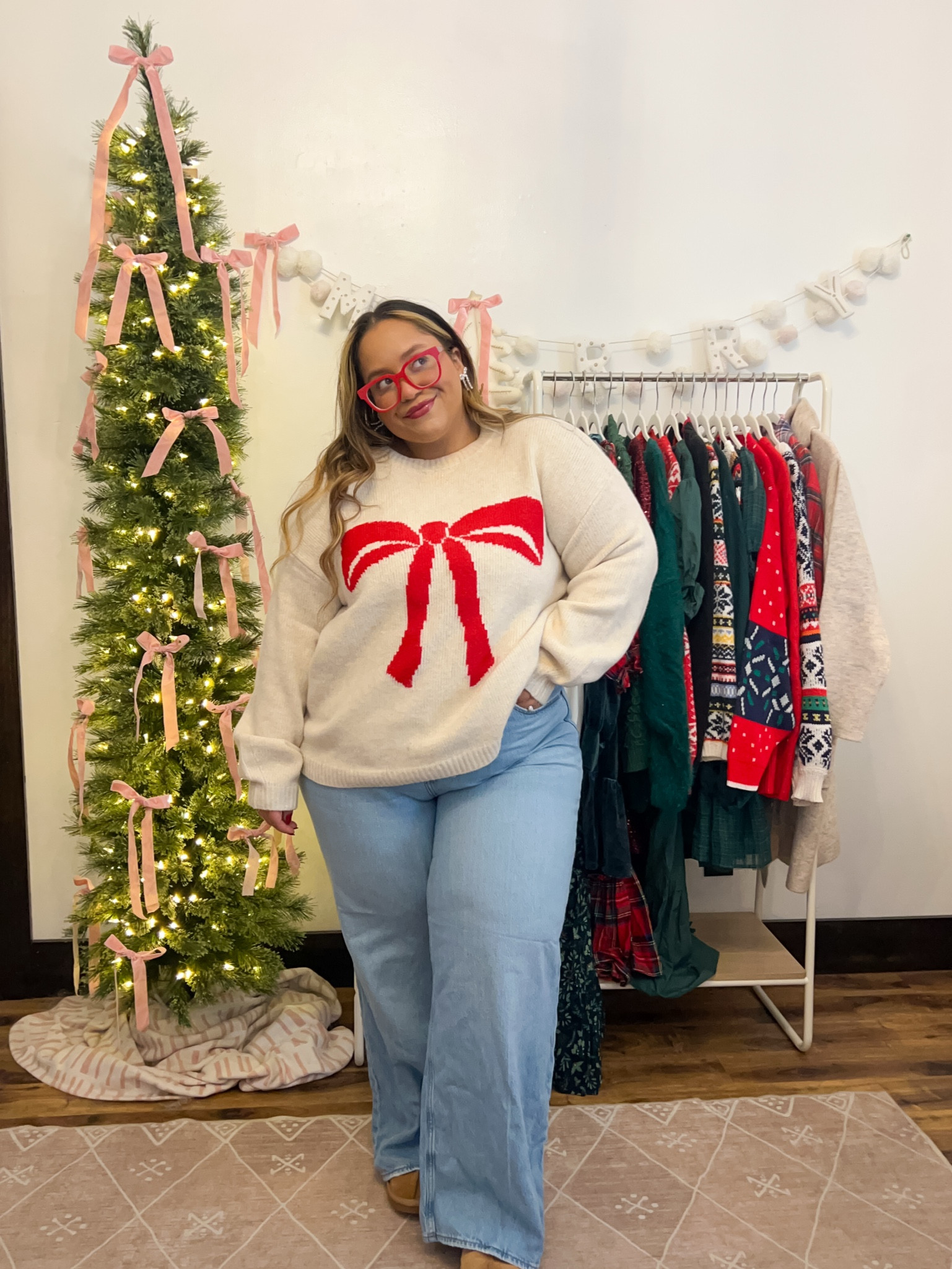 Target Bow Sweater 30% only $25 wearing the XL

#LTKCyberWeek #LTKSaleAlert #LTKHoliday