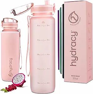 Hydracy Water Bottle with Graduated Hour 1 L BPA-Free Water Bottle - Water Bottle with Infuser Fi... | Amazon (US)