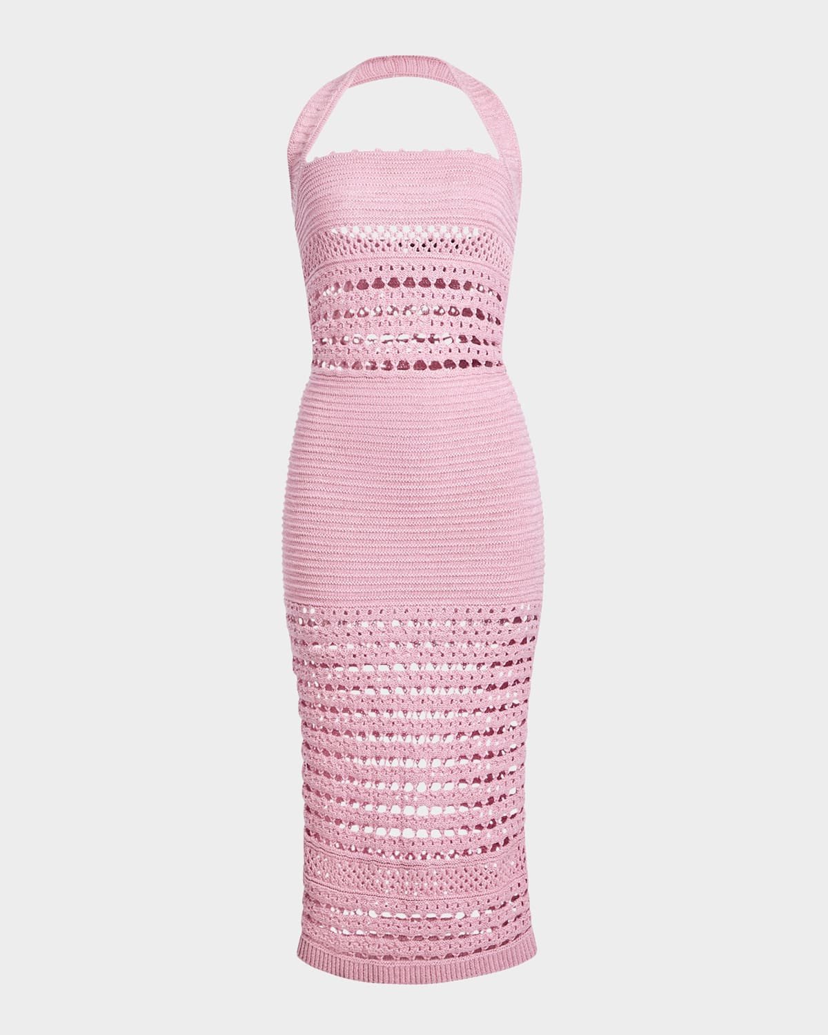 Jaycee Crochet Halter Midi Dress | Neiman Marcus
