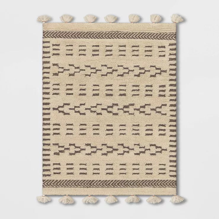 Hand Tufted Geo Wool Shag Area Rug - Threshold™ | Target