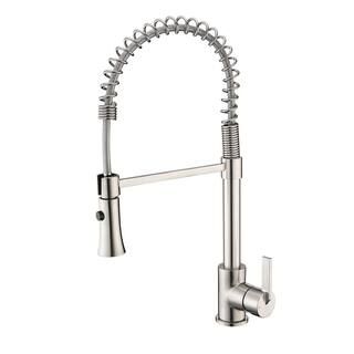 LUXIER Single-Handle Pull-Down Sprayer Kitchen Faucet with 2-Function Sprayhead in Brushed Nickel... | The Home Depot