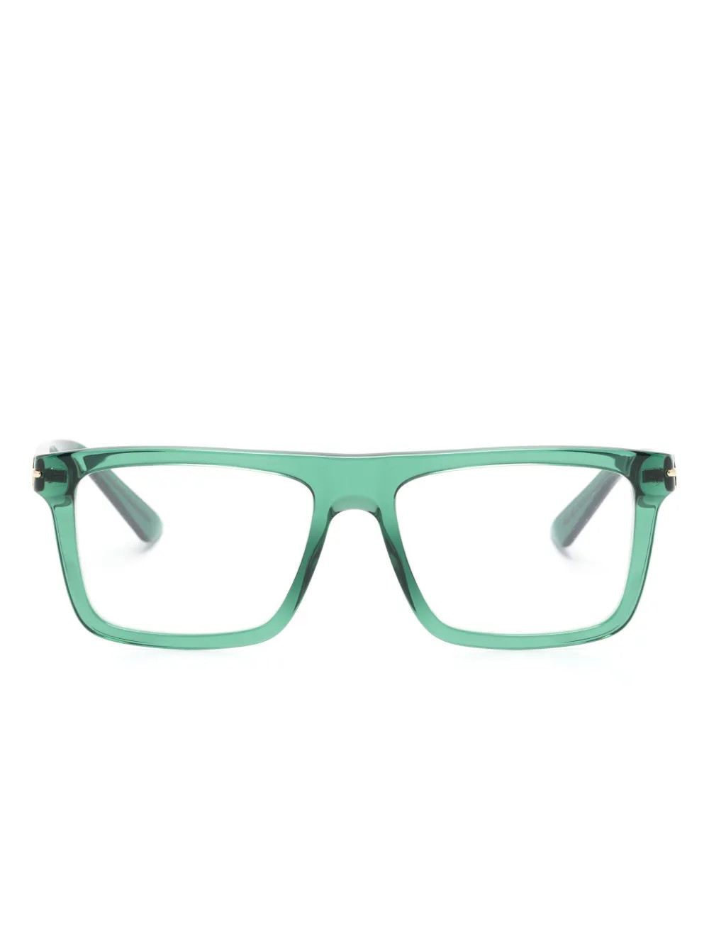 Gucci Eyewear square-frame glasses - Green | Farfetch Global