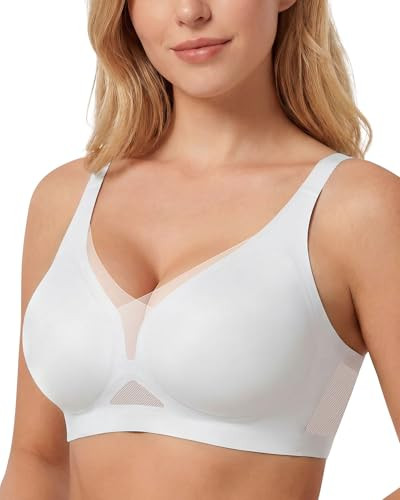 As Fairy Seamless Mesh Deep V Push-up Wireless Bra with Support and Lift Soft Bras for Women (Bla... | Amazon (US)