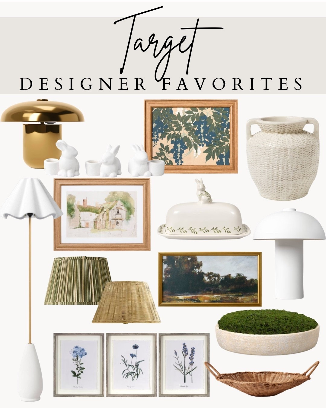 Designer-inspired pieces I love from Target 🤍 classic lamps, woven textures, vintage-style art & the prettiest spring decor finds. Perfect little updates to make your home feel styled without the designer price tag. Everything linked here.

#targethome #targetfinds #targetstyle #homedecorfinds #designerlookforless #neutralhome #classicdecor #ltkhome #springdecor #interiorinspo


#LTKHome #LTKSeasonal #LTKvlog