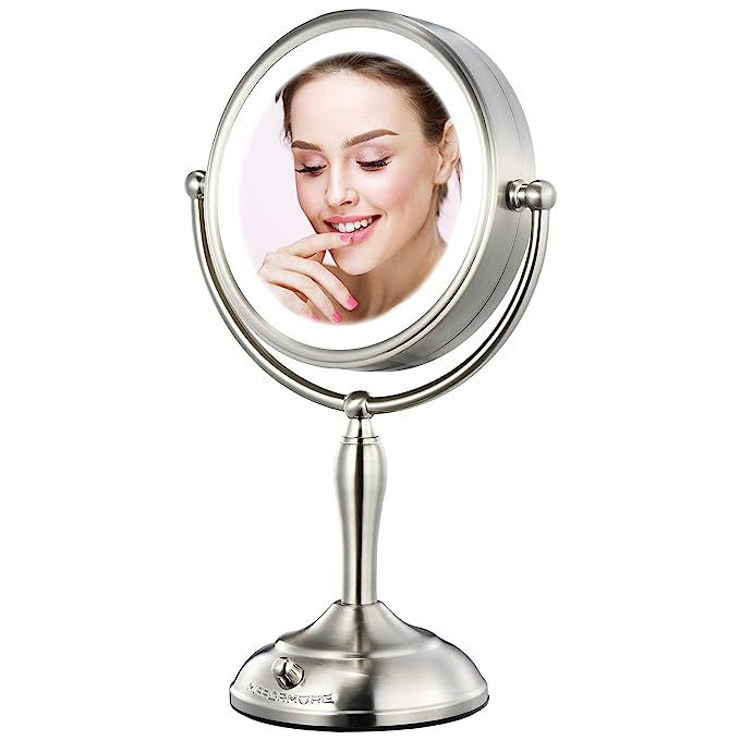 MIRRORMORE Professional 7.5" Lighted Makeup Mirror, 10X Magnifying Vanity Mirror with 28 Medical ... | Amazon (US)