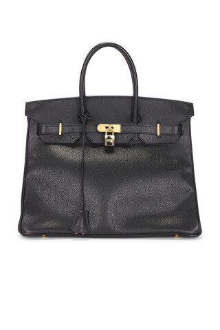 Hermes 1996 Ardennes Birkin 35 Retourne Handbag in Black | FWRD 