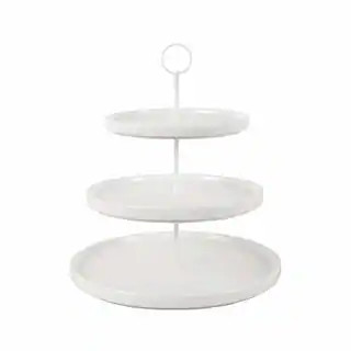 13.5" White 3-Tier Ceramic Cake Stand by Celebrate It™ | Michaels Stores