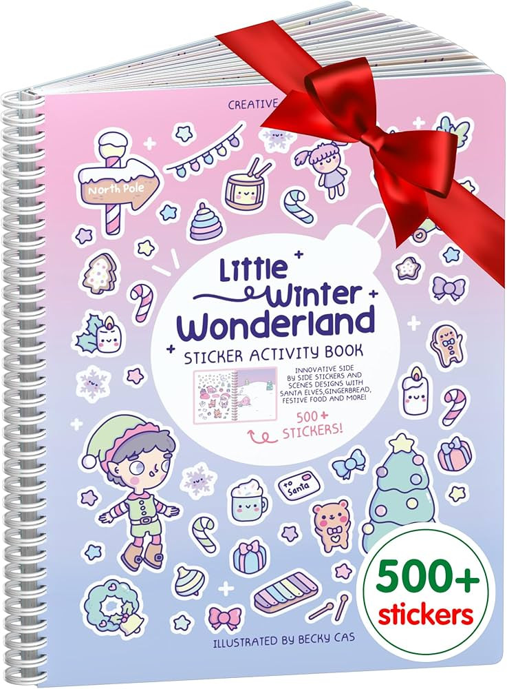 Christmas Sticker + Coloring Book for Kids (500+ Holiday Stickers & 12 Scenes) by Cupkin - Fun Si... | Amazon (US)