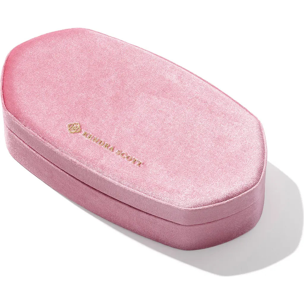 Kendra Scott Danielle Velvet Medium Jewelry Case in Pink at Nordstrom | Nordstrom