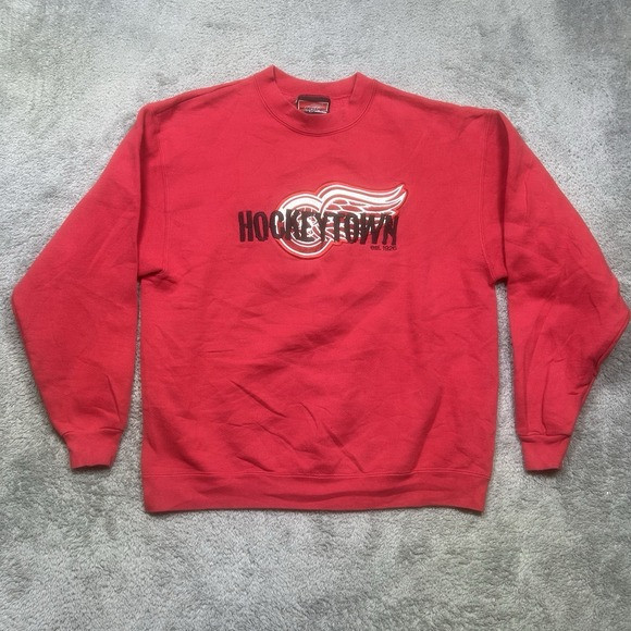 Vintage Detroit Red Wings Sweatshirt Men's XL Red Hockeytown Lee Sport Crewneck | Poshmark